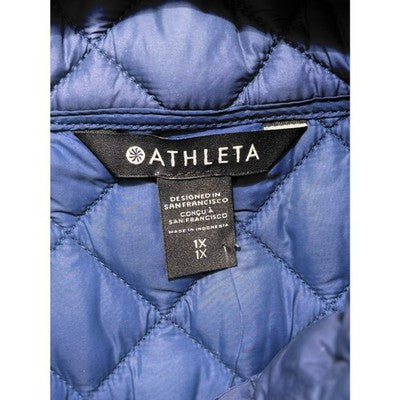 Athleta Blue Whisper Featherless Quilted Puffer I Enchanted Zip Jacket - 1X