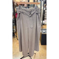AKRIS punto Tan Wool Blend Belted Cropped Wide Leg Pants Sz. 14