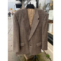 Vintage Men’s Burberrys Tan & Black Houndstooth Wool Blazer Burberry Jacket - XL