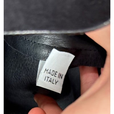 MANSUR GAVRIEL Italy Black Suede Leather Bucket Crossbody Bag w/ Wristlet