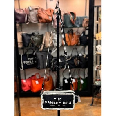 Marc Jacobs Black & White Canvas Crossbody The Camera Bag