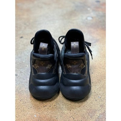 LOUIS VUITTON LV Black Archlight Sneaker Monogram Lace Up Chunky Shoes Sz. 38