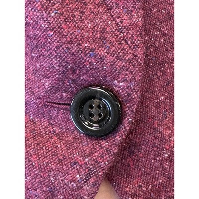 VERONICA BEARD Raspberry Wool Blend Blazer Farley 1 Button Up Jacket - Small