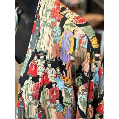 NATORI Dynasty Line Geisha Kaffa Belted Tassle Robe Small