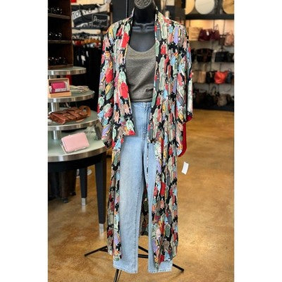 NATORI Dynasty Line Geisha Kaffa Belted Tassle Robe Small