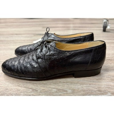 Vintage Mezlan Spain Men's Lace-Up #4803 Genuine Ostrich Derby Dress Shoes Sz. 8 1/2