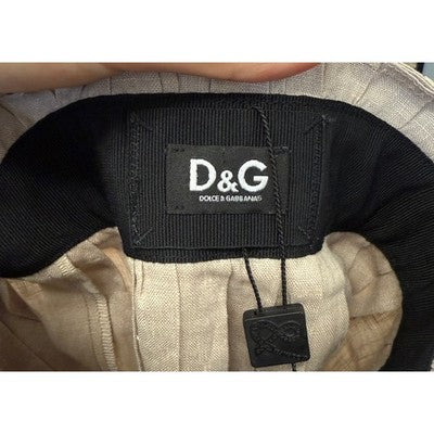 Dolce & Gabbana Tan & Black Belted Pleated Vintage Skirt NEW! Sz. 40