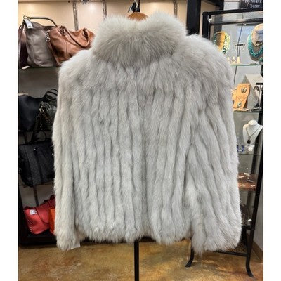 Vintage SAGA FOX Rodeo Dr. 100% Fox Fur Satin Lined Coat - Medium