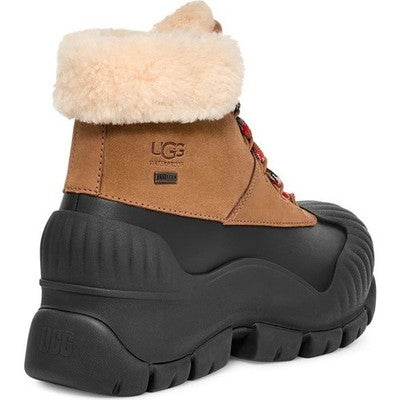 UGG Brown & Black Adiroam Hiker Lace Up Sheepskin Boots New Sz. 9 1/2