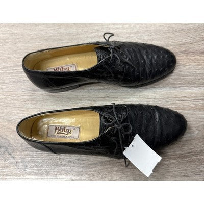 Vintage Mezlan Spain Men's Lace-Up #4803 Genuine Ostrich Derby Dress Shoes Sz. 8 1/2