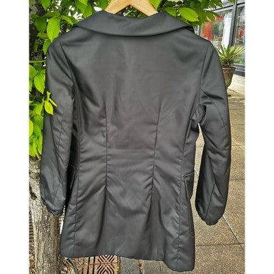PRADA Black Zip Up Jacket Polyester 2 Pocket Women's Coat Sz. 40 - Small