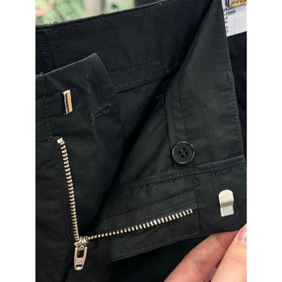 MONCLER Black Kei Ninomiya Wide Straight Leg Light-Weight Ruffled Pants Sz. 6