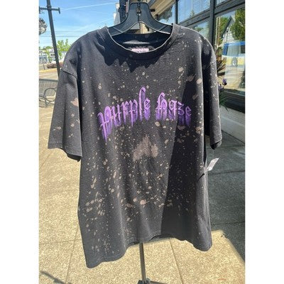 Palm Angels Black & Purple Purple Haze Cotton Men's T-Shirt Sz. Medium