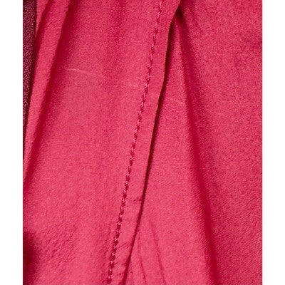 PRADA Burgundy Silk Bodycon Short Sleeve Zip Asymmetrical Dress Sz. 40