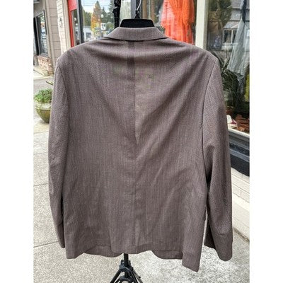 Ermenegildo Zegna Brown Plaid Men's Zero Weight Blazer Sport Coat Jacket Sz. 54R