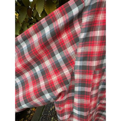 Ralph Lauren RRL Double R Red & Grey Men's Flannel Button Up Shirt - XL