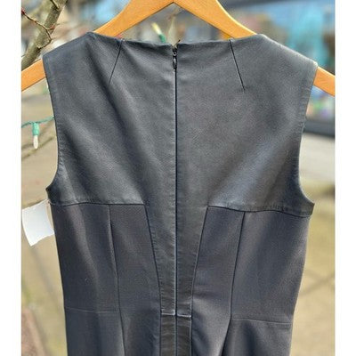 Yves Saint Laurent Fully Lined Leather Panelled Mondrian Women's Dress Sz. 38