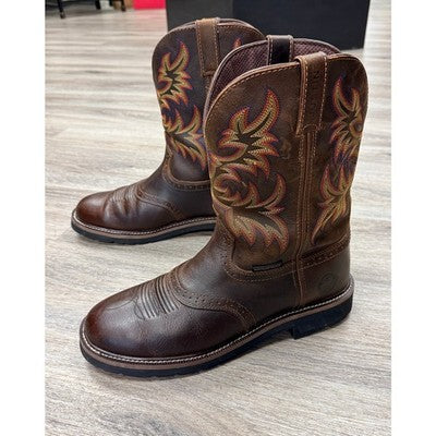 Justin Brown Men's Western Leather Driller 11" Waterproof Cowboy Boots Sz. 13