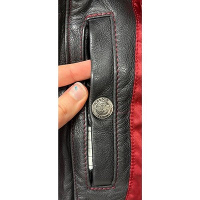 Vintage 90’s Harley Davidson Black Leather Zip Studded Women's Moto Jacket - Medium