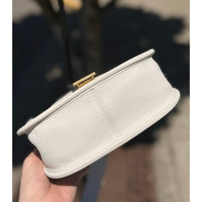 SOLD! MULBERRY White Sadie Satchel Pebbled Leather Gold Hardware Bag