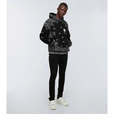 AMIRI Bleach Men’s Bandana B-Ball Cotton Cashmere Hoodie Sweatshirt - XL