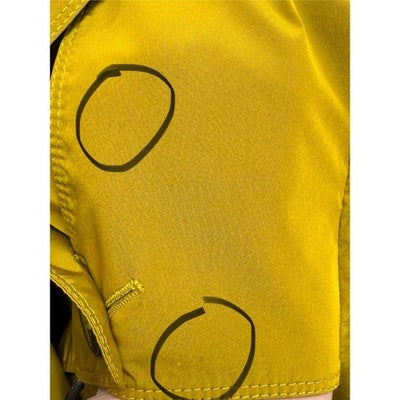 BURBERRY London Chartreuse Belted Double Breasted Trench Coat Sz. 10 - Medium