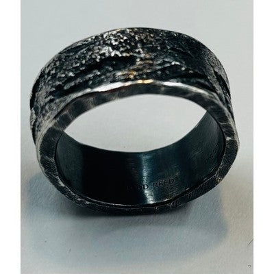 TODD REED Signed Men's Sterling Palladium 925 PD Hand Forged Ring Sz. 9 1/2