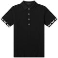 SOLD! BALMAIN PARIS Black & White Men's Cotton Polo Short Sleeve Logo Shirt - XXL