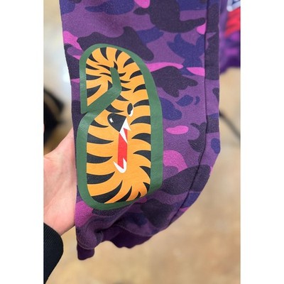 A Bathing Ape BAPE Shark Purple Camo Sweats 100% Cotton Sweatpants Sz. 10