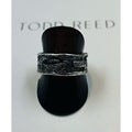 TODD REED Signed Men's Sterling Palladium 925 PD Hand Forged Ring Sz. 9 1/2