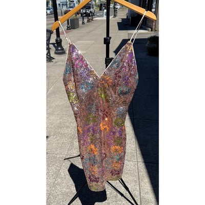 RAMY BROOK Sz. 8 Gold & Pink Axel Dress - New w/tags