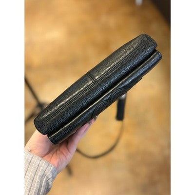 SOLD! Brighton Black Ferrera City Organizer Leather Crossbody Medallion Bag