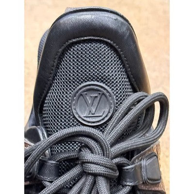LOUIS VUITTON LV Black Archlight Sneaker Monogram Lace Up Chunky Shoes Sz. 38