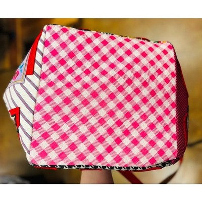 LOUBOUTIN Caracaba Embellished Satin Cotton Leather Tote Shoulder Bag