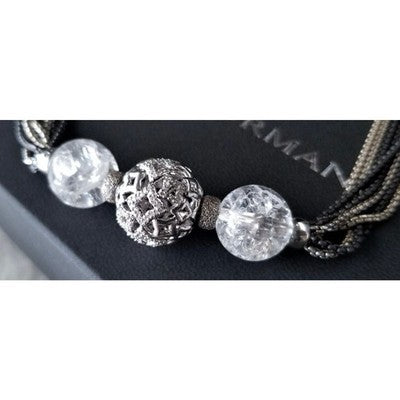 DAVID YURMAN 8-Strand Diamond Quatrefoil Ball Tapestry Necklace 42" RARE!