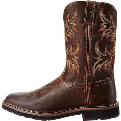 Justin Brown Men's Western Leather Driller 11" Waterproof Cowboy Boots Sz. 13