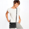 SOLD! Brighton Black Ferrera City Organizer Leather Crossbody Medallion Bag