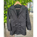 PRADA Black Zip Up Jacket Polyester 2 Pocket Women's Coat Sz. 40 - Small