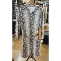 Philosophy Snakeskin Print Lorenzo Serafini Button Up Paper Long Coat - Small/Med.