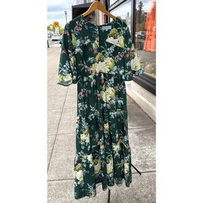 TUCKERNUCK Green & White Hyacinth Dress - Medium