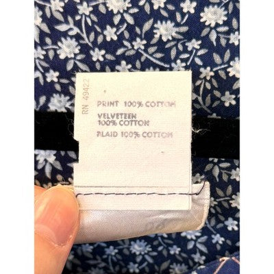 Vintage 1970’s Gunne Sax Jessica  McClintock Blue Cotton Floral Prairie Calico Dress (Rare) Sz. 11