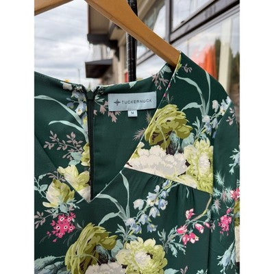 TUCKERNUCK Green & White Hyacinth Dress - Medium