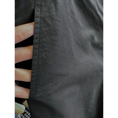 MONCLER Black Kei Ninomiya Wide Straight Leg Light-Weight Ruffled Pants Sz. 6
