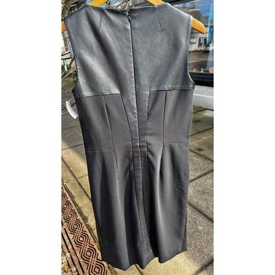 Yves Saint Laurent Fully Lined Leather Panelled Mondrian Women's Dress Sz. 38