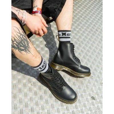Dr. Martens Black Sz. 8 1460 W 8 Eyelet Leather Combat Boots New w/ Bo