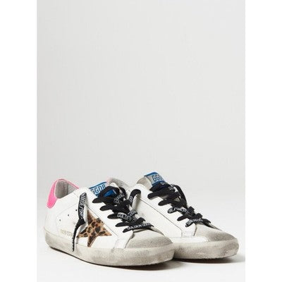 GOLDEN GOOSE Mesh Iconic Leopard SUPER-STAR Leather Low-Top Sneaker Sz. 36/6