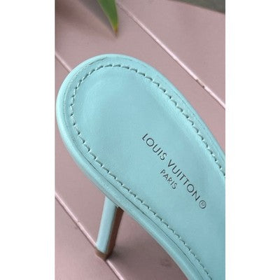 LOUIS VUITTON Revival Monogram Heels LV MG Sandals Leather NEW w/Box #BR0232 Sz. 39