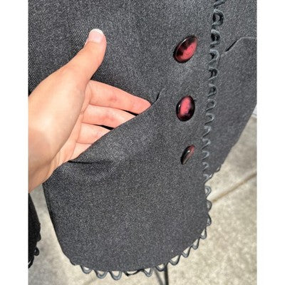 Vintage VALENTINO + Patty Ann Exclusives Grey Wool Skirt Suit Size 10