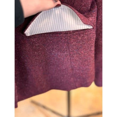 VERONICA BEARD Raspberry Wool Blend Blazer Farley 1 Button Up Jacket - Small