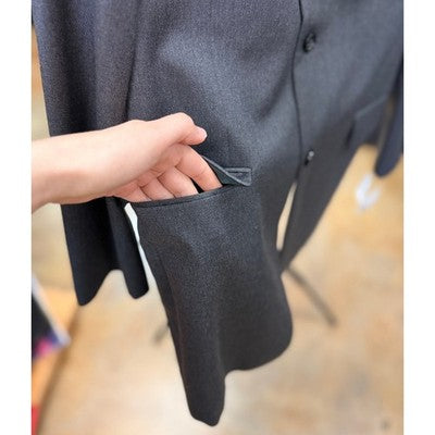 BURBERRY Nordstrom 100% Wool Grey Men's Button Up Blazer Jacket - Sz. 40